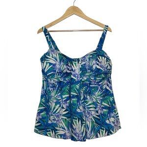 NWOT Shore Fit Tankini Top, Swimsuit, 22W